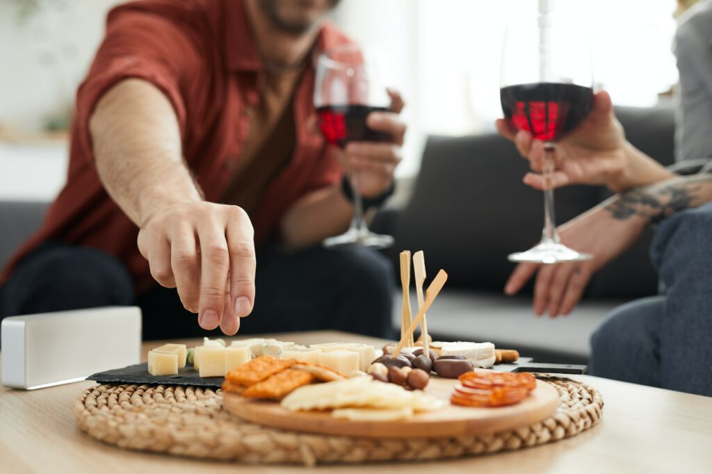 Cheese appetizer for wine