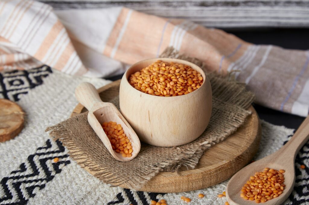 Lentilles corail, très bonne source de protéines